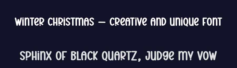 Winter Christmas – Creative And Unique Font by creativeletter — Display Font — thumbnail 2