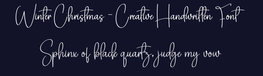 Winter Christmas – Creative Handwritten Font by creativeletter — Script Handwritten Font — thumbnail 2