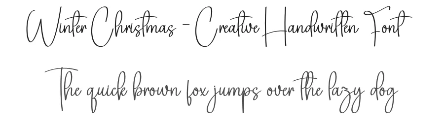 Winter Christmas – Creative Handwritten Font by creativeletter — Script Handwritten Font