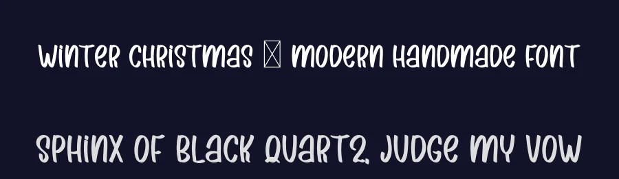 Winter Christmas – Modern Handmade Font by inermediaSTUDIO — Display Font — thumbnail 2