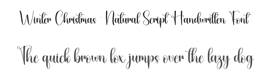 Winter Christmas – Natural Script Handwritten Font by creativeletter — Script Handwritten Font