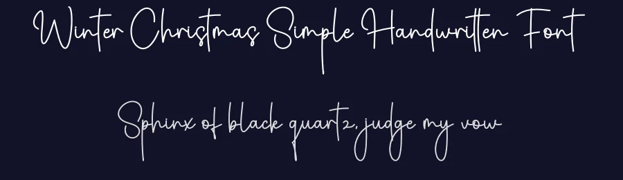Winter Christmas Simple Handwritten Font by creativeletter — Script Handwritten Font — thumbnail 2