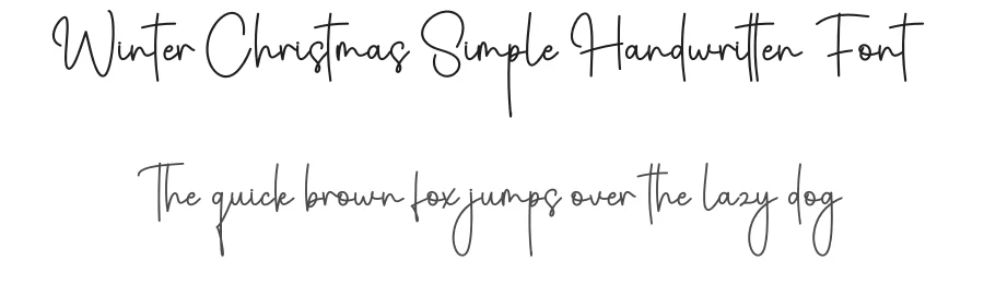 Winter Christmas Simple Handwritten Font by creativeletter — Script Handwritten Font
