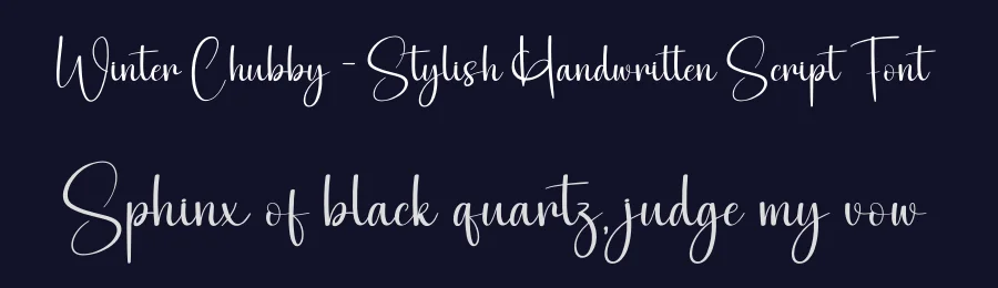 Winter Chubby – Stylish Handwritten Script Font by creativeletter — Script Handwritten Font — thumbnail 2