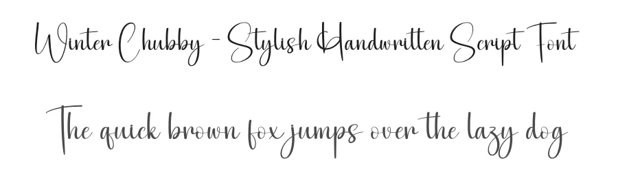 Winter Chubby – Stylish Handwritten Script Font by creativeletter — Script Handwritten Font