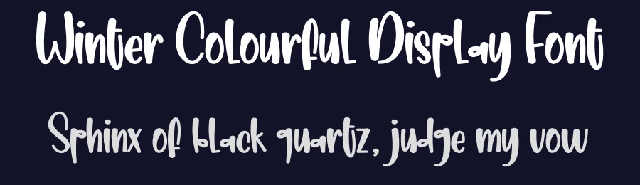 Winter Colourful Display Font by creativeletter — Display Font — thumbnail 2