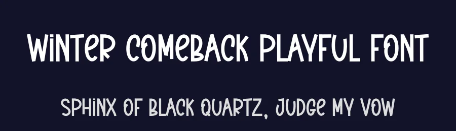 Winter Comeback Playful Font by creativeletter — Display Font — thumbnail 2