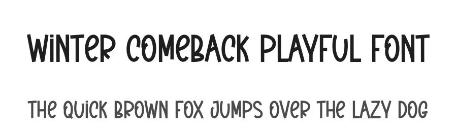 Winter Comeback Playful Font by creativeletter — Display Font