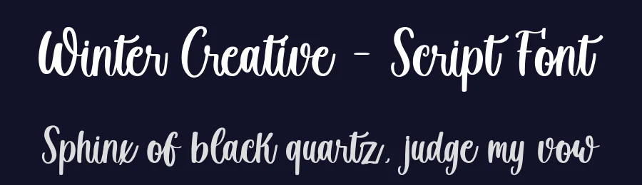 Winter Creative – Script Font by Fikryal Studio — Script Handwritten Font — thumbnail 2