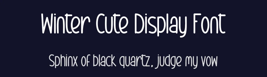 Winter Cute Display Font by creativeletter — Display Font — thumbnail 2