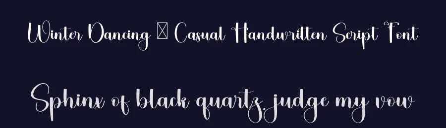 Winter Dancing – Casual Handwritten Script Font by freshtypeink — Script Handwritten Font — thumbnail 2