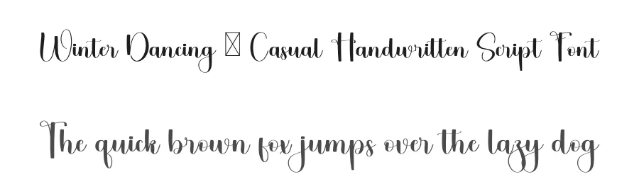 Winter Dancing – Casual Handwritten Script Font by freshtypeink — Script Handwritten Font