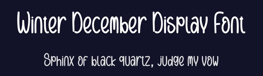 Winter December Display Font by creativeletter — Display Font — thumbnail 2