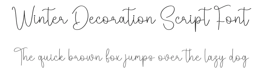 Winter Decoration Script Font by andikastudio — Script Handwritten Font