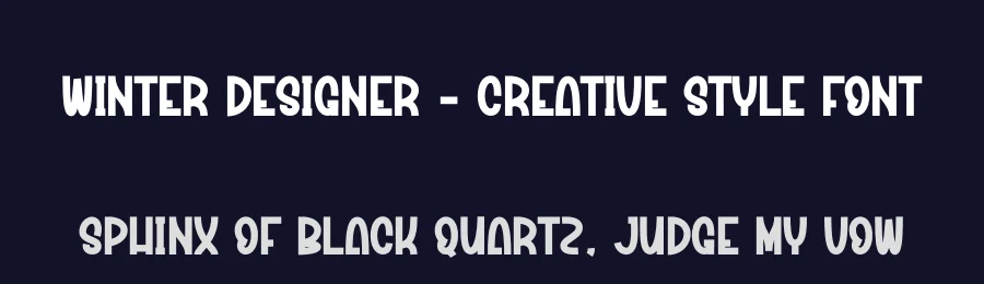 Winter Designer – Creative Style Font by creativeletter — Display Font — thumbnail 2