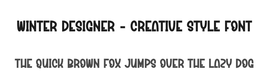 Winter Designer – Creative Style Font by creativeletter — Display Font
