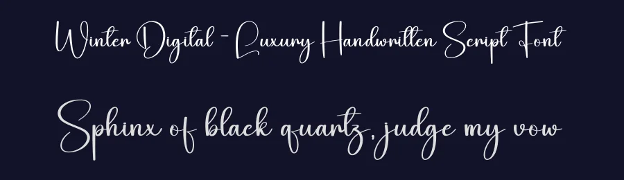Winter Digital – Luxury Handwritten Script Font by creativeletter — Script Handwritten Font — thumbnail 2