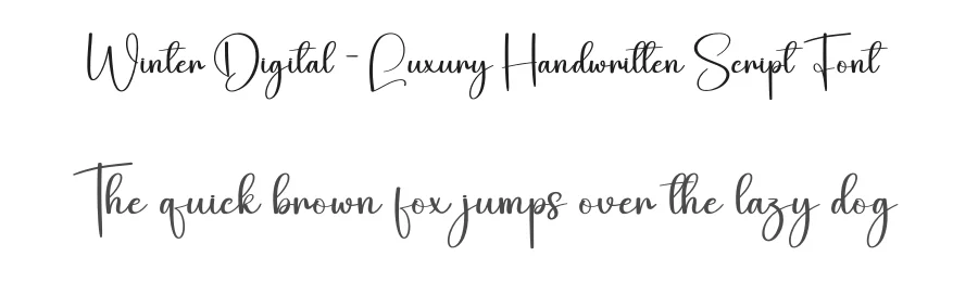 Winter Digital – Luxury Handwritten Script Font by creativeletter — Script Handwritten Font