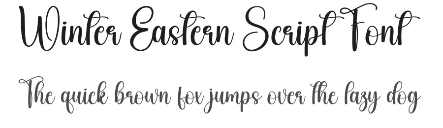 Winter Eastern Script Font by creativeletter — Script Handwritten Font