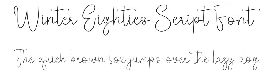 Winter Eighties Script Font by andikastudio — Script Handwritten Font