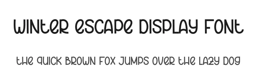 Winter Escape Display Font by andikastudio — Script Handwritten Font