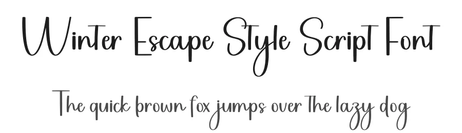 Winter Escape Style Script Font by freshtypeink — Script Handwritten Font