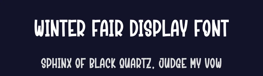 Winter Fair Display Font by creativeletter — Display Font — thumbnail 2