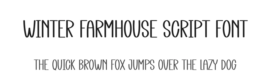 Winter Farmhouse Script Font by creativeletter — Script Handwritten Font