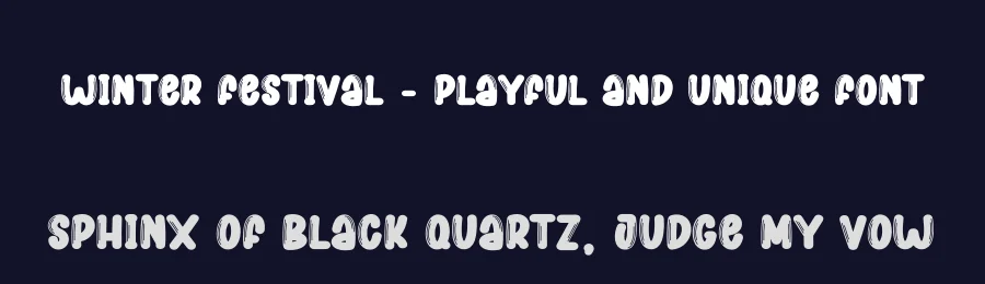 Winter Festival – Playful And Unique Font by creativeletter — Display Font — thumbnail 2