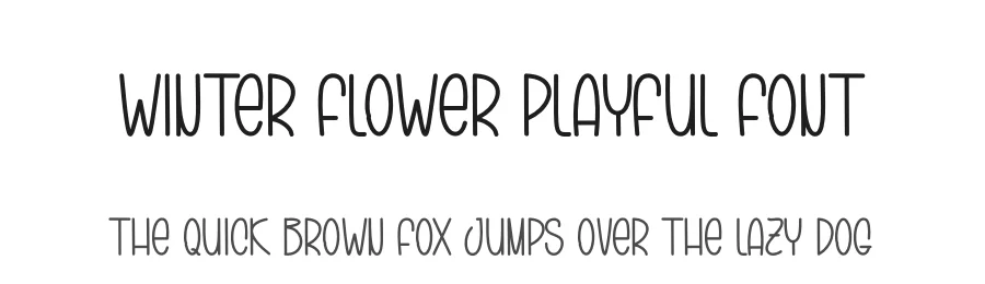 Winter Flower Playful Font by andikastudio — Script Handwritten Font
