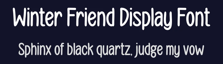 Winter Friend Display Font by Maiko Hatta — Display Font — thumbnail 2