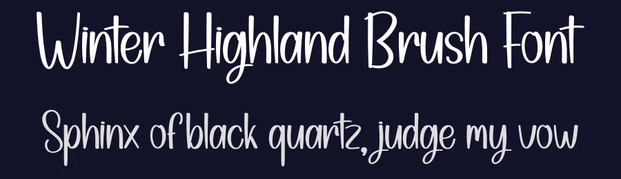 Winter Highland Brush Font by creativeletter — Display Font — thumbnail 2