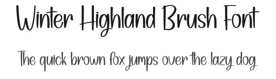 Winter Highland Brush Font by creativeletter — Display Font