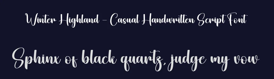 Winter Highland – Casual Handwritten Script Font by creativeletter — Script Handwritten Font — thumbnail 2