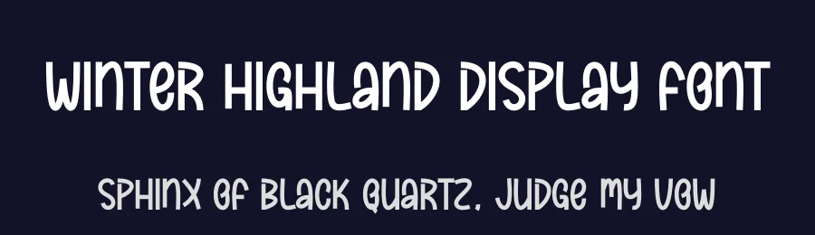 Winter Highland Display Font by andikastudio — Display Font — thumbnail 2