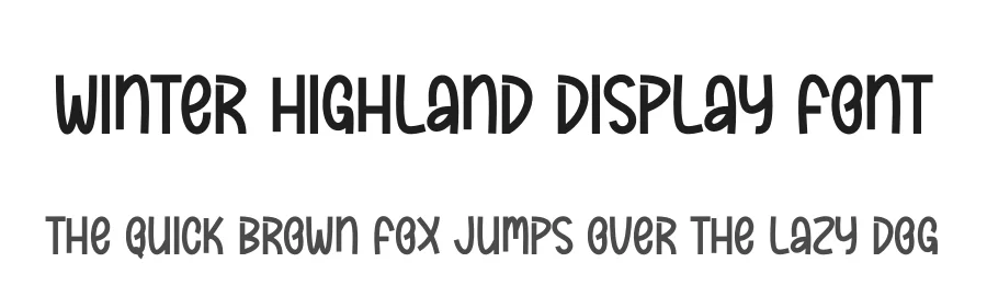 Winter Highland Display Font by andikastudio — Display Font