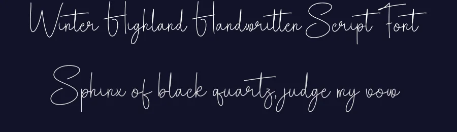 Winter Highland Handwritten Script Font by creativeletter — Script Handwritten Font — thumbnail 2