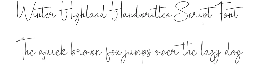 Winter Highland Handwritten Script Font by creativeletter — Script Handwritten Font