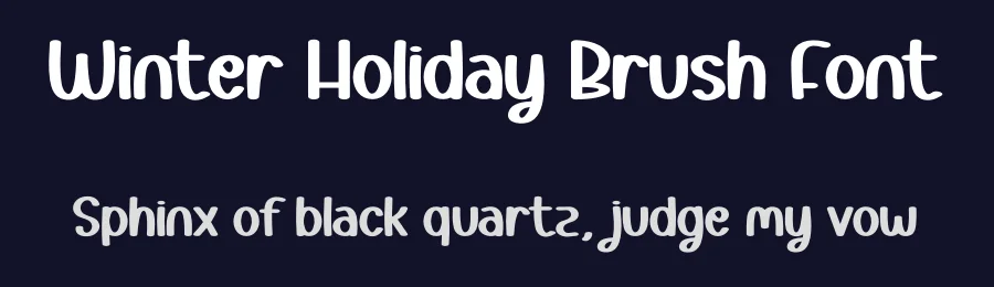 Winter Holiday Brush Font by creativeletter — Display Font — thumbnail 2