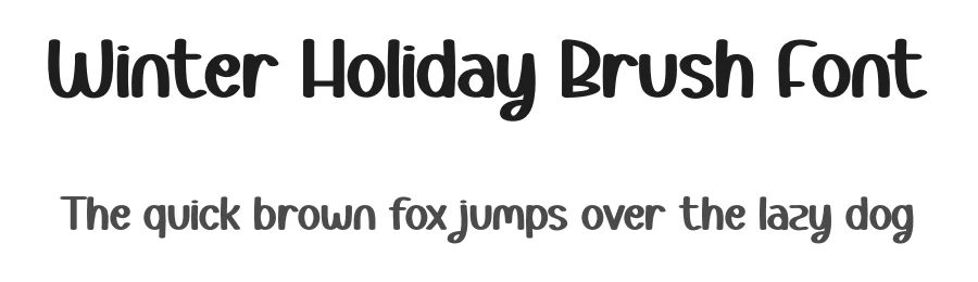 Winter Holiday Brush Font by creativeletter — Display Font