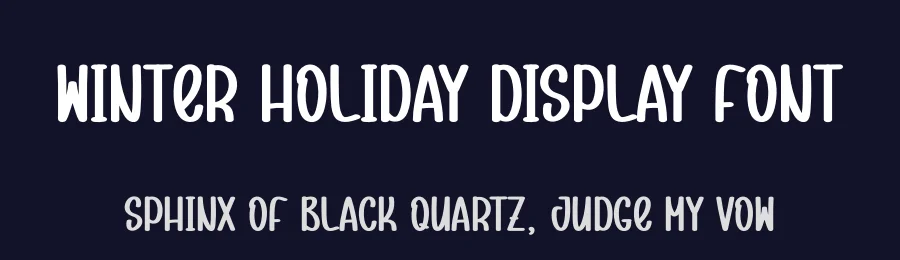 Winter Holiday Display Font by andikastudio — Display Font — thumbnail 2