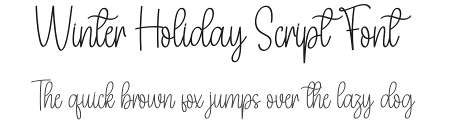 Winter Holiday Script Font by creativeletter — Script Handwritten Font