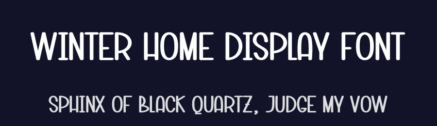 Winter Home Display Font by creativeletter — Display Font — thumbnail 2