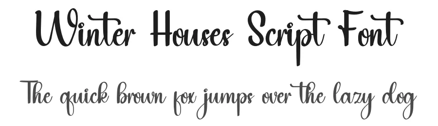 Winter Houses Script Font by inermediaSTUDIO — Script Handwritten Font