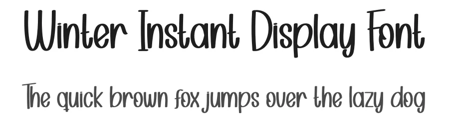 Winter Instant Display Font by andikastudio — Display Font
