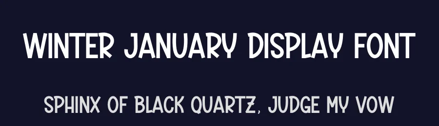 Winter January Display Font by andikastudio — Display Font — thumbnail 2