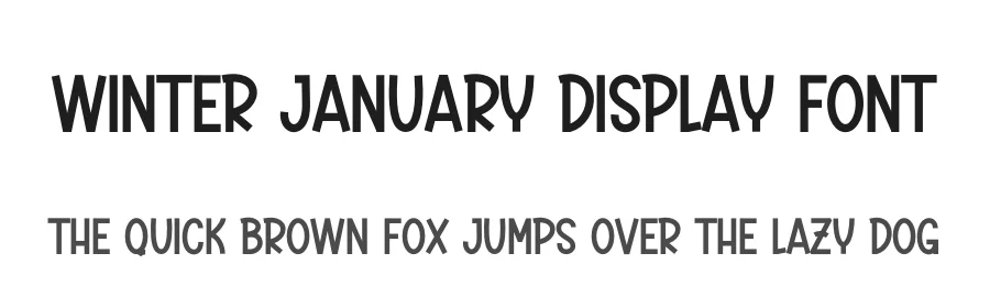 Winter January Display Font by andikastudio — Display Font
