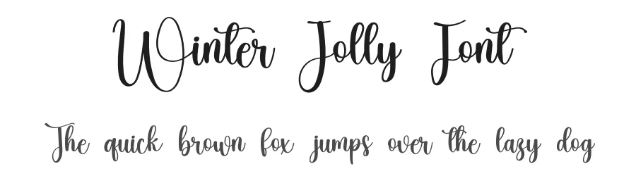 Winter Jolly Font by freshtypeink — Script Handwritten Font