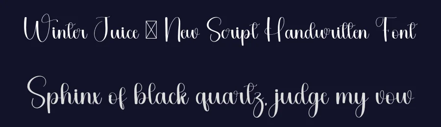 Winter Juice – New Script Handwritten Font by freshtypeink — Script Handwritten Font — thumbnail 2
