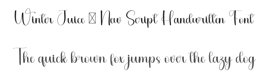 Winter Juice – New Script Handwritten Font by freshtypeink — Script Handwritten Font